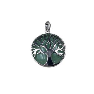 Shop Aventurine Pendants! 1" Silver Plated Copper Cut Out Tree Focal Bezel Pendant with Aventurine – Measures 26mm x 26mm – Sold Per Each, Chosen at Random | Natural genuine Aventurine pendants. Buy crystal jewelry, handmade handcrafted artisan jewelry for women.  Unique handmade gift ideas. #jewelry #beadedpendants #beadedjewelry #gift #shopping #handmadejewelry #fashion #style #product #pendants #affiliate #ad