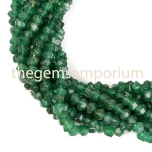 Shop Aventurine Rondelle Beads! Green Aventurine Faceted Rondelle,  3.50-4.50MM Faceted Gemstone Beads, Natural Faceted Gemstone Beads, Gemstone Beads, AA Quality | Natural genuine rondelle Aventurine beads for beading and jewelry making.  #jewelry #beads #beadedjewelry #diyjewelry #jewelrymaking #beadstore #beading #affiliate #ad