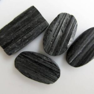 Shop Black Tourmaline Chip & Nugget Beads! 4 Pieces Huge 20mm to 27mm Raw Rough Black Tourmaline Mix Shaped Specially Cut For Creating Beautiful Jewelry, BB471 | Natural genuine chip Black Tourmaline beads for beading and jewelry making.  #jewelry #beads #beadedjewelry #diyjewelry #jewelrymaking #beadstore #beading #affiliate #ad