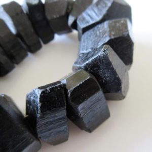 Shop Black Tourmaline Chip & Nugget Beads! Huge Natural Raw Black Tourmaline Crystal Beads, Black Tourmaline Gemstones, Black Tourmaline Beads, 10x8mm To 23x16mm, GDS1258 | Natural genuine chip Black Tourmaline beads for beading and jewelry making.  #jewelry #beads #beadedjewelry #diyjewelry #jewelrymaking #beadstore #beading #affiliate #ad