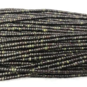 Shop Bloodstone Bead Shapes! Natural Dragon Bloodstone 4mm Heishi Genuine Gemstone Loose Beads 15 inch Jewelry Supply Bracelet Necklace Material Support Wholesale | Natural genuine other-shape Bloodstone beads for beading and jewelry making.  #jewelry #beads #beadedjewelry #diyjewelry #jewelrymaking #beadstore #beading #affiliate #ad