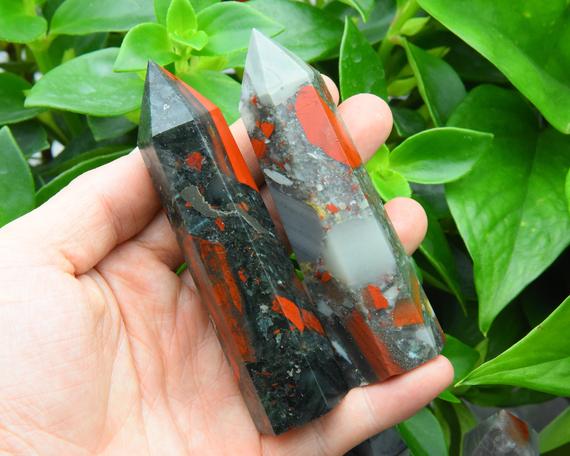 4" Africa Blood Stone Tower,crystal Tower,healing Crystal Tower/wand,home Decor,reiki Chakra Healing Crystal Tower Decor.for Gift