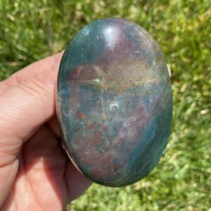 Bloodstone Polished Worry Stone – (2.25" – 3") – Tumbled Bloodstone Oval Palm Stone – Large Bloodstone Gemstone – Bloodstone Healing Crystal | Natural genuine stones & crystals in various shapes & sizes. Buy raw cut, tumbled, or polished gemstones for making jewelry or crystal healing energy vibration raising reiki stones. #crystals #gemstones #crystalhealing #crystalsandgemstones #energyhealing #affiliate #ad