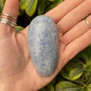 Blue Calcite Palm Stone, Blue Calcite Stone, Palm Stone, Massage Wand, Blue Calcite Stone | Natural genuine stones & crystals in various shapes & sizes. Buy raw cut, tumbled, or polished gemstones for making jewelry or crystal healing energy vibration raising reiki stones. #crystals #gemstones #crystalhealing #crystalsandgemstones #energyhealing #affiliate #ad