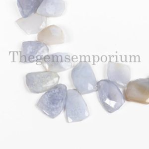 Shop Blue Chalcedony Beads! Blue Chalcedony Faceted Nugget Shape Beads, Blue Chalcedony Nugget Beads, Blue Chalcedony Table Cut Beads, Blue Chalcedony Beads, | Natural genuine beads Blue Chalcedony beads for beading and jewelry making.  #jewelry #beads #beadedjewelry #diyjewelry #jewelrymaking #beadstore #beading #affiliate #ad