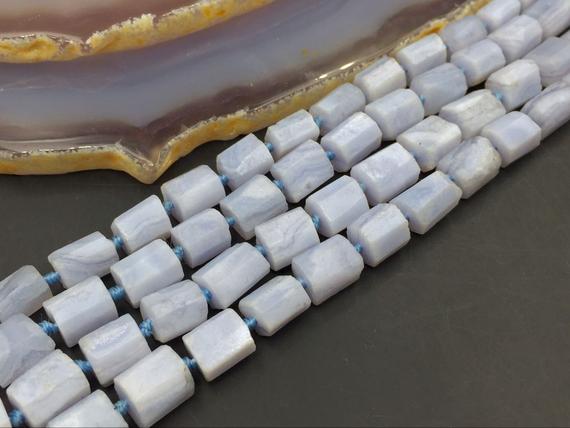 Faceted Blue Lace Agate Beads Lace Agate Cube Beads Nuggets Blue Gemstone Beads Tiny Nugget Beads Supplies 15.5" Full Strand