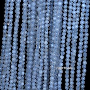 Shop Blue Lace Agate Beads! 2mm Chalcedony Blue Lace Agate Gemstone Grade A Blue Round 2mm Loose Beads 16 inch Full Strand (90190695-107-2MM F) | Natural genuine beads Blue Lace Agate beads for beading and jewelry making.  #jewelry #beads #beadedjewelry #diyjewelry #jewelrymaking #beadstore #beading #affiliate #ad