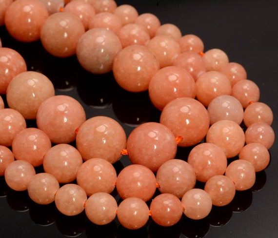 Orange Peach Calcite Gemstone Grade Aaa Round 6mm 8mm 10mm 12mm Loose Beads 15.5 Inch Full Strand Bulk Lot 1,2,6,12 And 50 (a259)
