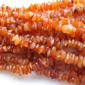 Shop Carnelian Chip & Nugget Beads! Natural Carnelian Uncut Chips, 8mm To 19mm Carnelian Chips, Carnelian Beads Loose, Carnelian Gemstone, 14 Inch Strand, GDS1404 | Natural genuine chip Carnelian beads for beading and jewelry making.  #jewelry #beads #beadedjewelry #diyjewelry #jewelrymaking #beadstore #beading #affiliate #ad