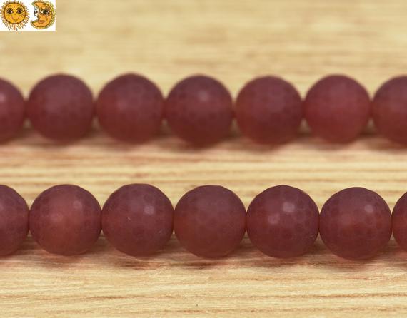 15 Inch Strand Of Natural Carnelian Matte Faceted(128 Faces) Round Beads 6mm 8mm 10mm 12mm 14mm For Choice