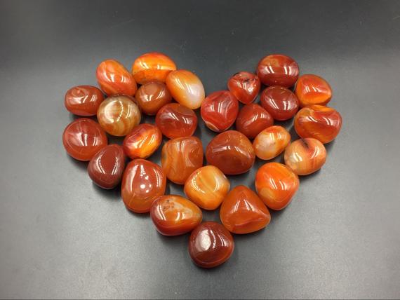 Aa Red Carnelian Tumbled Stone Polished Carnelian Stone Tumble Gemstone Healing Crystal Mineral Specimen Reiki Meditation Chakra Altar Cd-ts