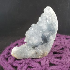 Shop Celestite Stones & Crystals! Large Celestite Standing Cluster Raw Natural Crystal Crystals Geode matrix light icy blue druze | Natural genuine stones & crystals in various shapes & sizes. Buy raw cut, tumbled, or polished gemstones for making jewelry or crystal healing energy vibration raising reiki stones. #crystals #gemstones #crystalhealing #crystalsandgemstones #energyhealing #affiliate #ad