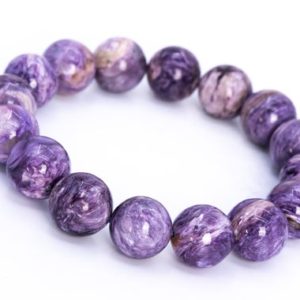 Shop Charoite Bracelets! Genuine Natural Charoite Gemstone Beads 12MM Purple Cream Swirling Round AA Quality Bracelet (114824h-3798) | Natural genuine Charoite bracelets. Buy crystal jewelry, handmade handcrafted artisan jewelry for women.  Unique handmade gift ideas. #jewelry #beadedbracelets #beadedjewelry #gift #shopping #handmadejewelry #fashion #style #product #bracelets #affiliate #ad