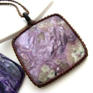 Shop Charoite Jewelry! Charoite Necklace, Charoite jewelry, Crystal necklaces, Macrame necklace, Romantic jewelry,  Healing stone jewelry, healing stone crystal | Natural genuine Charoite jewelry. Buy crystal jewelry, handmade handcrafted artisan jewelry for women.  Unique handmade gift ideas. #jewelry #beadedjewelry #beadedjewelry #gift #shopping #handmadejewelry #fashion #style #product #jewelry #affiliate #ad