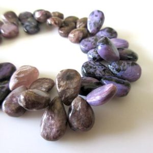 Shop Charoite Bead Shapes! Charoite Pear Beads, Charoite Smooth Pear Shaped Briolette Beads, Natural Charoite Gemstone Beads, 10/12/15mm Chroite Beads, GDS1113 | Natural genuine other-shape Charoite beads for beading and jewelry making.  #jewelry #beads #beadedjewelry #diyjewelry #jewelrymaking #beadstore #beading #affiliate #ad