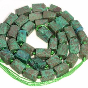Shop Chrysocolla Faceted Beads! Genuine Natural Rough Chrysocolla Quantum Quattro Gemstone Grade AAA Green 9×7-10x8MM Faceted Round Tube Loose Beads | Natural genuine faceted Chrysocolla beads for beading and jewelry making.  #jewelry #beads #beadedjewelry #diyjewelry #jewelrymaking #beadstore #beading #affiliate #ad