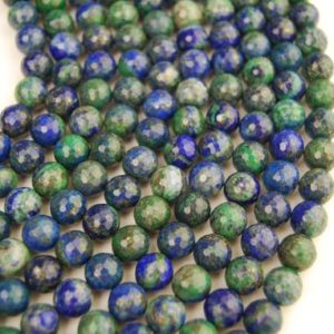 Shop Chrysocolla Faceted Beads! Chrysocolla Faceted Round Beads 6mm 8mm 10mm 15.5" Strand | Natural genuine faceted Chrysocolla beads for beading and jewelry making.  #jewelry #beads #beadedjewelry #diyjewelry #jewelrymaking #beadstore #beading #affiliate #ad