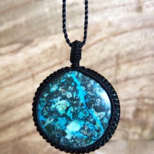 Shop Chrysocolla Pendants! chrysocolla pendant necklace for mom,chrysocolla necklace for men,macrame gemstone pendant,macrame necklace for her,healing crystal necklace | Natural genuine Chrysocolla pendants. Buy handcrafted artisan men's jewelry, gifts for men.  Unique handmade mens fashion accessories. #jewelry #beadedpendants #beadedjewelry #shopping #gift #handmadejewelry #pendants #affiliate #ad