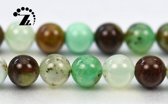 Grade A Australian Jade Smooth Round Beads,australian Chrysoprase,natural,gemstone,diy,8mm,15" Full Strand