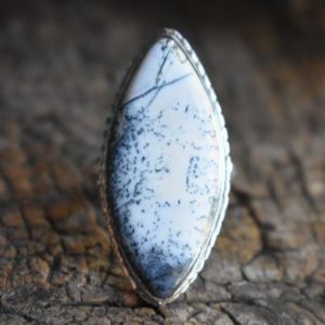 Shop Dendritic Agate Jewelry! dendritic ring,agate ring,natural dendrite ring,dendritic agate ring,925 silver ring,gemstone ring,marquise shape ring | Natural genuine Dendritic Agate jewelry. Buy crystal jewelry, handmade handcrafted artisan jewelry for women.  Unique handmade gift ideas. #jewelry #beadedjewelry #beadedjewelry #gift #shopping #handmadejewelry #fashion #style #product #jewelry #affiliate #ad