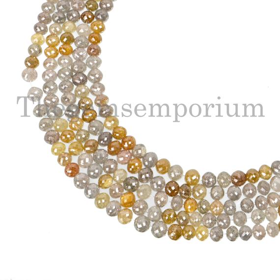 Exclusive Rare Fancy Diamond Faceted Round Beads, Big Fancy Diamond Rondelle Beads, Natural Diamond Beads,aaa Quality Diamond Beads Necklace