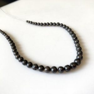 Shop Diamond Round Beads! 2mm To 4.5mm Natural Black Smooth Polished Round Diamond Beads, Rare Diamond Ball Shape Beads, Sold As 6 Inch/10 Beads, DDS681/3 | Natural genuine round Diamond beads for beading and jewelry making.  #jewelry #beads #beadedjewelry #diyjewelry #jewelrymaking #beadstore #beading #affiliate #ad