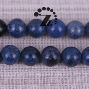 Shop Dumortierite Beads! 15 inch strand of Blue Dumortierite smooth round beads 3mm 4mm 6mm 8mm 10mm for Choice | Natural genuine round Dumortierite beads for beading and jewelry making.  #jewelry #beads #beadedjewelry #diyjewelry #jewelrymaking #beadstore #beading #affiliate #ad