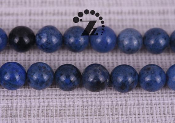 15 Inch Strand Of Blue Dumortierite Smooth Round Beads 3mm 4mm 6mm 8mm 10mm For Choice