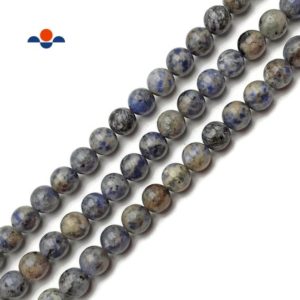 Shop Dumortierite Round Beads! Blue Dumortierite Smooth Round Beads 10mm 15.5" Strand | Natural genuine round Dumortierite beads for beading and jewelry making.  #jewelry #beads #beadedjewelry #diyjewelry #jewelrymaking #beadstore #beading #affiliate #ad
