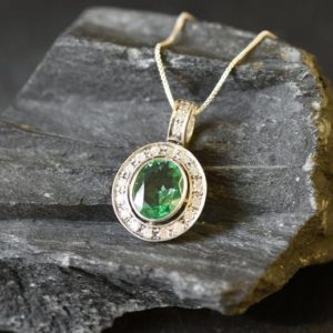 Shop Emerald Pendants! Emerald Pendant, Victorian Pendant, Created Mint Emerald, Vintage Pendant, Mint Emerald Necklace, Antique Necklace, Solid Silver Pendant | Natural genuine Emerald pendants. Buy crystal jewelry, handmade handcrafted artisan jewelry for women.  Unique handmade gift ideas. #jewelry #beadedpendants #beadedjewelry #gift #shopping #handmadejewelry #fashion #style #product #pendants #affiliate #ad
