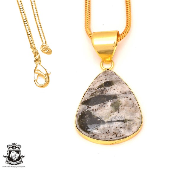 Epidote 24k Gold Pendant Necklaces