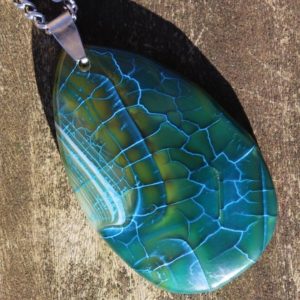 Unisex Dragons Vien Fire Agate Healing Stone Necklace with Positive Healing Energy! Unisex Dragons Vien Fire Agate Healing Stone Necklace with Positive Healing Energy!
