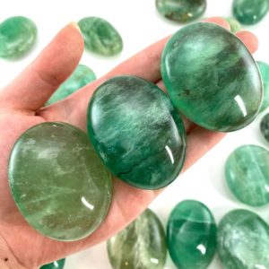 Green Fluorite Palm Stone, green fluorite, fluorite palmstone, palm stone, green fluorite, crystals | Natural genuine stones & crystals in various shapes & sizes. Buy raw cut, tumbled, or polished gemstones for making jewelry or crystal healing energy vibration raising reiki stones. #crystals #gemstones #crystalhealing #crystalsandgemstones #energyhealing #affiliate #ad