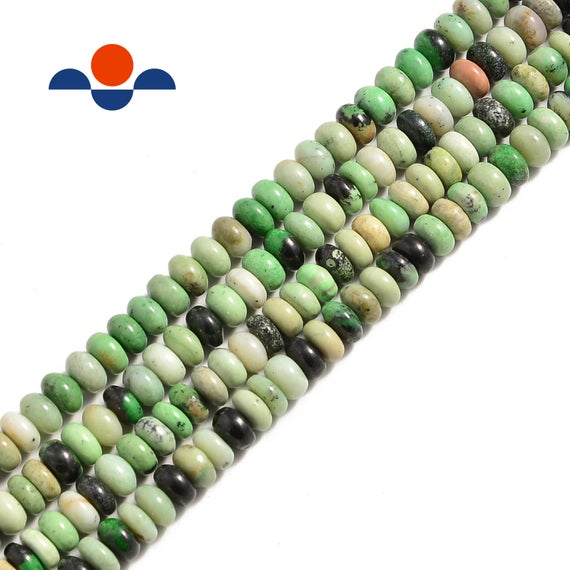 Hydrogrossular Garnet Smooth Rondelle Beads 4x6mm 5x8mm 6x10mm 15.5" Strand