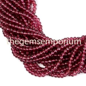 Shop Garnet Rondelle Beads! 3-3.5mm Rhodolite Garnet Plain Rondelle Beads, Rhodolite Garnet Rondelle Beads,Rhodolite Garnet Smooth Rondelle Beads, Rhodolite Garnet Bead | Natural genuine rondelle Garnet beads for beading and jewelry making.  #jewelry #beads #beadedjewelry #diyjewelry #jewelrymaking #beadstore #beading #affiliate #ad