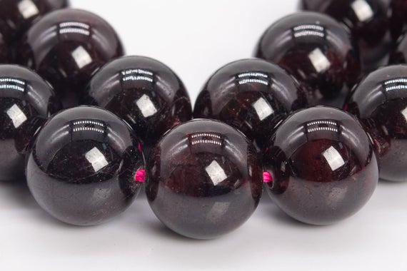 31 / 15 / 9 Pcs - 12-13mm Garnet Beads Grade Aa Genuine Natural Round Gemstone Loose Beads (103356)