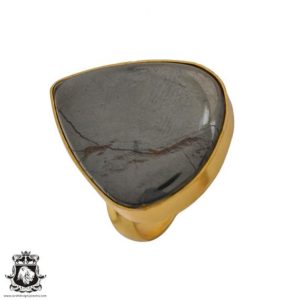 Shop Hematite Rings! Size 7.5 – Size 9 Hematite Ring Meditation Ring 24K Gold Ring GPR650 | Natural genuine Hematite rings, simple unique handcrafted gemstone rings. #rings #jewelry #shopping #gift #handmade #fashion #style #affiliate #ad
