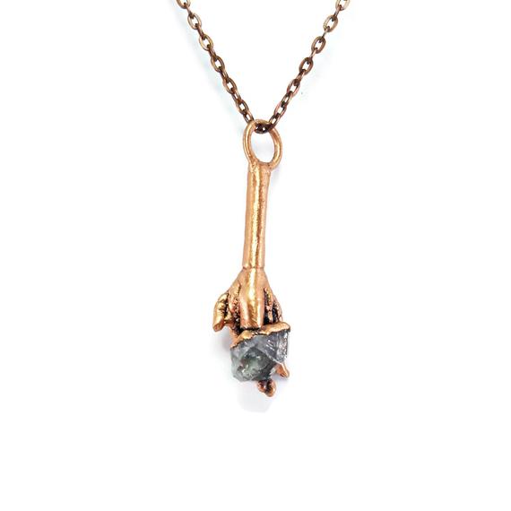 Herkimer Diamond Necklace | Raw Herkimer Diamond Necklace | Herkimer Diamond Pendant | Herkimer Jewelry | Bamboo Necklace | Crystal Necklace