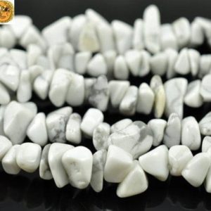 Shop Howlite Chip & Nugget Beads! White howlite chips beads,nugget beads,Howlite,DIY beads,Natural,Gemstone,5-8mm,32" full strand | Natural genuine chip Howlite beads for beading and jewelry making.  #jewelry #beads #beadedjewelry #diyjewelry #jewelrymaking #beadstore #beading #affiliate #ad