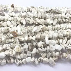 Shop Howlite Chip & Nugget Beads! Natural Howlite White 5-8mm Chips Genuine Loose Nugget Beads 34 inch Jewelry Supply Bracelet Necklace Material Support | Natural genuine chip Howlite beads for beading and jewelry making.  #jewelry #beads #beadedjewelry #diyjewelry #jewelrymaking #beadstore #beading #affiliate #ad