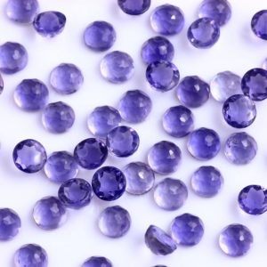 Iolite Rose Cut Cabochon 4mm Round – 1 cab | Natural genuine stones & crystals in various shapes & sizes. Buy raw cut, tumbled, or polished gemstones for making jewelry or crystal healing energy vibration raising reiki stones. #crystals #gemstones #crystalhealing #crystalsandgemstones #energyhealing #affiliate #ad