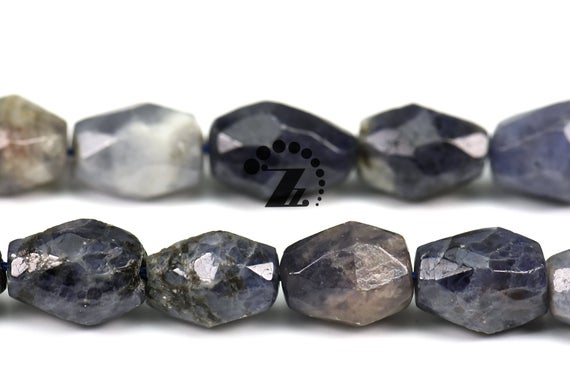 Iolite,15" Full Strand Natural Iolite Beads,faceted Nugget Beads,beautiful Beads,11-13x15-17mm