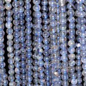 Shop Iolite Round Beads! 4mm Bermudan Blue Iolite Gemstone Grade A Blue Round 4mm-5mm Loose Beads 16 inch Full Strand (90146325-163) | Natural genuine round Iolite beads for beading and jewelry making.  #jewelry #beads #beadedjewelry #diyjewelry #jewelrymaking #beadstore #beading #affiliate #ad