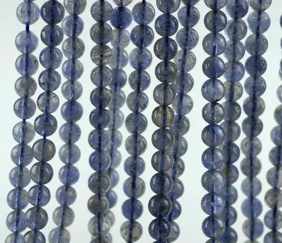 5mm Bermudan Blue Iolite Gemstone Grade Aaa Round Loose Beads 16 Inch Full Strand (90186113-832)