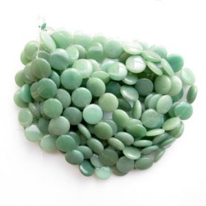 Shop Green Jade Beads! Green Jade Smooth Round Coin Beads, Green Jade Beads, 20mm Green Jade Coin Beads, Natural Green Jade Beads, 13 Inch Strad, GDS1402 | Natural genuine beads Jade beads for beading and jewelry making.  #jewelry #beads #beadedjewelry #diyjewelry #jewelrymaking #beadstore #beading #affiliate #ad