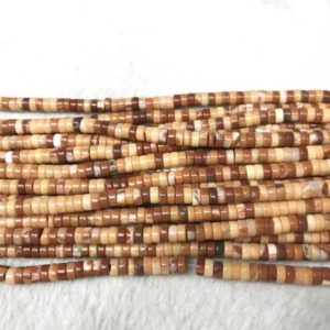 Shop Jasper Bead Shapes! New Red Wood Jasper 3x6mm Heishi Genuine Grain Gemstone Loose Beads 15 inch Jewelry Supply Bracelet Necklace Material Support Wholesale | Natural genuine other-shape Jasper beads for beading and jewelry making.  #jewelry #beads #beadedjewelry #diyjewelry #jewelrymaking #beadstore #beading #affiliate #ad