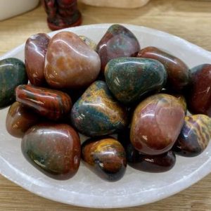 Shop Tumbled Jasper Crystals & Pocket Stones! Tumbled Fancy Jasper Stones Set with Gift Bag and Note | Natural genuine stones & crystals in various shapes & sizes. Buy raw cut, tumbled, or polished gemstones for making jewelry or crystal healing energy vibration raising reiki stones. #crystals #gemstones #crystalhealing #crystalsandgemstones #energyhealing #affiliate #ad