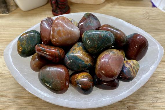 Tumbled Fancy Jasper Stones Set With Gift Bag And Note