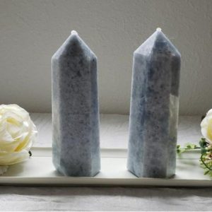 Shop Blue Calcite Points & Wands! Blue Calcite Tower/ Extra Large Calcite Tower | Natural genuine stones & crystals in various shapes & sizes. Buy raw cut, tumbled, or polished gemstones for making jewelry or crystal healing energy vibration raising reiki stones. #crystals #gemstones #crystalhealing #crystalsandgemstones #energyhealing #affiliate #ad