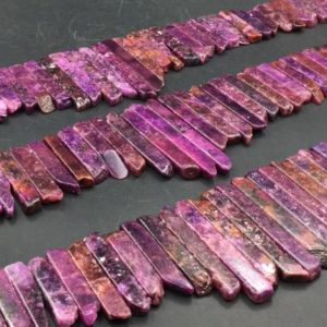 Polished Purple Kunzite Slice Beads Natural Kunzite Gemstone Stick Point Slab Top Drilled Graduated Beads 9-12*22-45mm 15.5" full strand | Natural genuine other-shape Kunzite beads for beading and jewelry making.  #jewelry #beads #beadedjewelry #diyjewelry #jewelrymaking #beadstore #beading #affiliate #ad